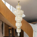 GobekUsa Duplex Villa Crystal Light Chandelier Spiral Staircase Building Elegant Transparency