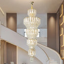 GobekUsa Duplex Villa Crystal Light Chandelier Spiral Staircase Building Elegant Transparency