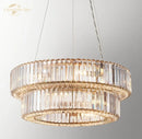 GobekUsa Halo Elliana Crystal Chandelier Pendant Light - Elegant Tiered Round Hanging Lamp for Home