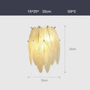 GobekUsa Glass Feather LED Hanging Chandelier for Foyer