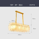 GobekUsa Glass Feather LED Hanging Chandelier for Foyer