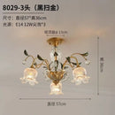 GobekUsa Glass Flower Chandelier: Elegant Retro High-End Lobby Main Light for Home, Restaurant