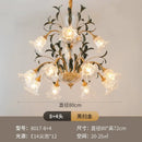 GobekUsa Glass Flower Chandelier: Elegant Retro High-End Lobby Main Light for Home, Restaurant