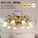 GobekUsa Glass Flower Chandelier: Elegant Retro High-End Lobby Main Light for Home, Restaurant