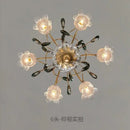 GobekUsa Glass Flower Chandelier: Elegant Retro High-End Lobby Main Light for Home, Restaurant