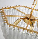 GobekUsa Art Glass Tube Pendant Chandelier Dining Room Hanging Lamp