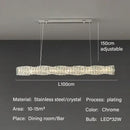 GobekUsa Elegant LED Crystal Chandelier for Dining Room and Kitchen Lighting