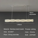 GobekUsa Elegant LED Crystal Chandelier for Dining Room and Kitchen Lighting