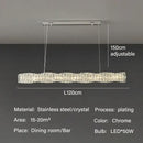 GobekUsa Elegant LED Crystal Chandelier for Dining Room and Kitchen Lighting