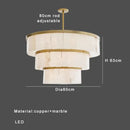 GobekUsa Gold Marble Ceiling Pendant Light Round Elegant Luxury Hanging Lamp