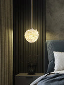 GobekUsa Gold Metal Crystal Pendant Light for Bedroom Dining Room Aisle Corridor