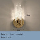 GobekUsa Gold Metal Glass Wall Sconce, Elegant E14 Bulb Foyer Bedroom Dining Room Lamp