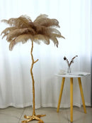 GobekUsa Elegant Ostrich Feather Floor Lamp for Home Decor & Lighting