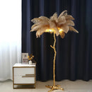 GobekUsa Elegant Ostrich Feather Floor Lamp for Home Decor & Lighting