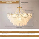 GobekUsa French Chandelier Garden Light with K9 Crystal | Elegant Pearl Shell Design