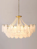 GobekUsa French Chandelier Garden Light with K9 Crystal | Elegant Pearl Shell Design