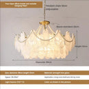 GobekUsa French Chandelier Garden Light with K9 Crystal | Elegant Pearl Shell Design