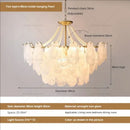 GobekUsa French Chandelier Garden Light with K9 Crystal | Elegant Pearl Shell Design