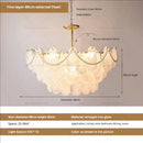 GobekUsa French Chandelier Garden Light with K9 Crystal | Elegant Pearl Shell Design