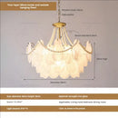 GobekUsa French Chandelier Garden Light with K9 Crystal | Elegant Pearl Shell Design