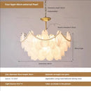 GobekUsa French Chandelier Garden Light with K9 Crystal | Elegant Pearl Shell Design