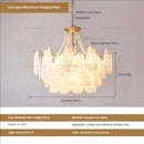 GobekUsa French Chandelier Garden Light with K9 Crystal | Elegant Pearl Shell Design