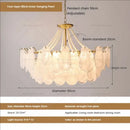 GobekUsa French Chandelier Garden Light with K9 Crystal | Elegant Pearl Shell Design