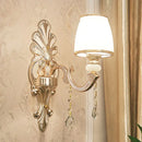 GobekUsa Gold Scrolled Arm Wall Mount Lamp with Crystal Accent - Elegant Metallic Wall Sconce