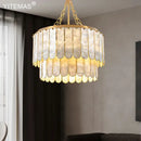GobekUsa Gold Shell Chandelier: Elegant Hanging Lighting for Living Room, Bedroom, Kitchen