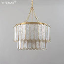 GobekUsa Gold Shell Chandelier: Elegant Hanging Lighting for Living Room, Bedroom, Kitchen