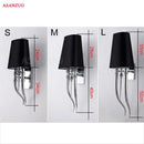 GobekUsa Iron Claw Horn Wall Sconce with Cloth Lampshade for Bedroom and Living Room