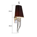 GobekUsa Iron Claw Horn Wall Sconce with Cloth Lampshade for Bedroom and Living Room