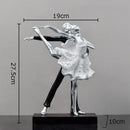 GobekUsa Golden Tango Dancer Couple Sculpture Home Decor Figurines