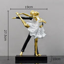 GobekUsa Golden Tango Dancer Couple Sculpture Home Decor Figurines