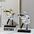 GobekUsa Golden Tango Dancer Couple Sculpture Home Decor Figurines