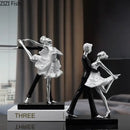 GobekUsa Golden Tango Dancer Couple Sculpture Home Decor Figurines