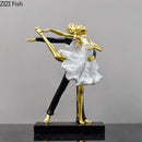 GobekUsa Golden Tango Dancer Couple Sculpture Home Decor Figurines