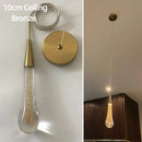 GobekUsa Crystal Glass LED Pendant Tear Drop Light Chandelier