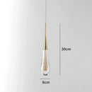 GobekUsa Crystal Glass LED Pendant Tear Drop Light Chandelier