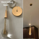 GobekUsa Crystal Glass LED Pendant Tear Drop Light Chandelier
