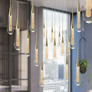 GobekUsa Crystal Glass LED Pendant Tear Drop Light Chandelier