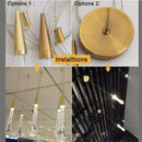 GobekUsa Crystal Glass LED Pendant Tear Drop Light Chandelier