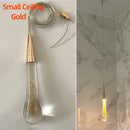 GobekUsa Crystal Glass LED Pendant Tear Drop Light Chandelier