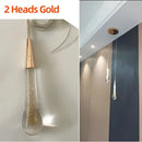 GobekUsa Crystal Glass LED Pendant Tear Drop Light Chandelier