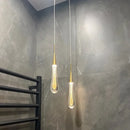 GobekUsa Crystal Glass LED Pendant Tear Drop Light Chandelier
