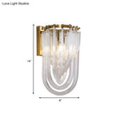 GobekUsa Gold Oval Wall Lamp with Twisted Crystal Shade
