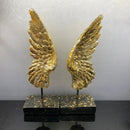 GobekUsa Elegant Angel Wings Resin Sculpture Table Decor for Home and Office