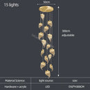 GobekUsa Elegant Acrylic Chandelier for Duplex Apartment Living Room and Dining Hall