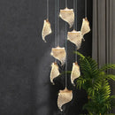 GobekUsa Elegant Acrylic Chandelier for Duplex Apartment Living Room and Dining Hall