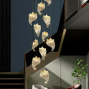 GobekUsa Elegant Acrylic Chandelier for Duplex Apartment Living Room and Dining Hall